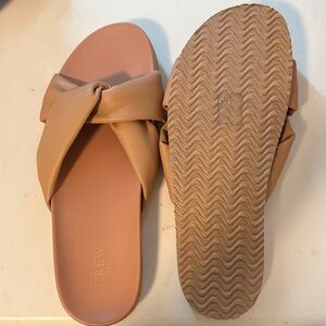 J. Crew Women's Tan Knotted Slide Sandals